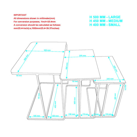 Bristol 3pc Accent Table Set