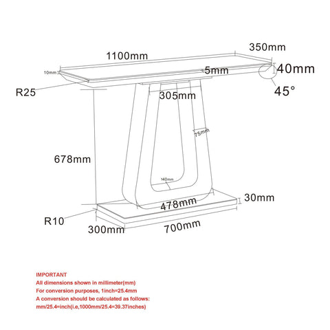 Corvus Console Table