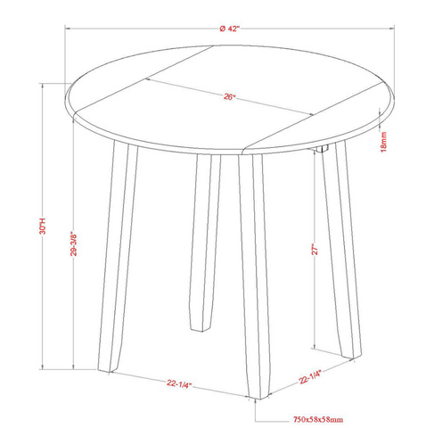 Conrad 3pc Dining Set