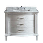 48' White Marble Top Bathroom Vanity