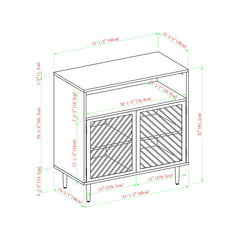 Mekhi 2 Door Accent Cabinet