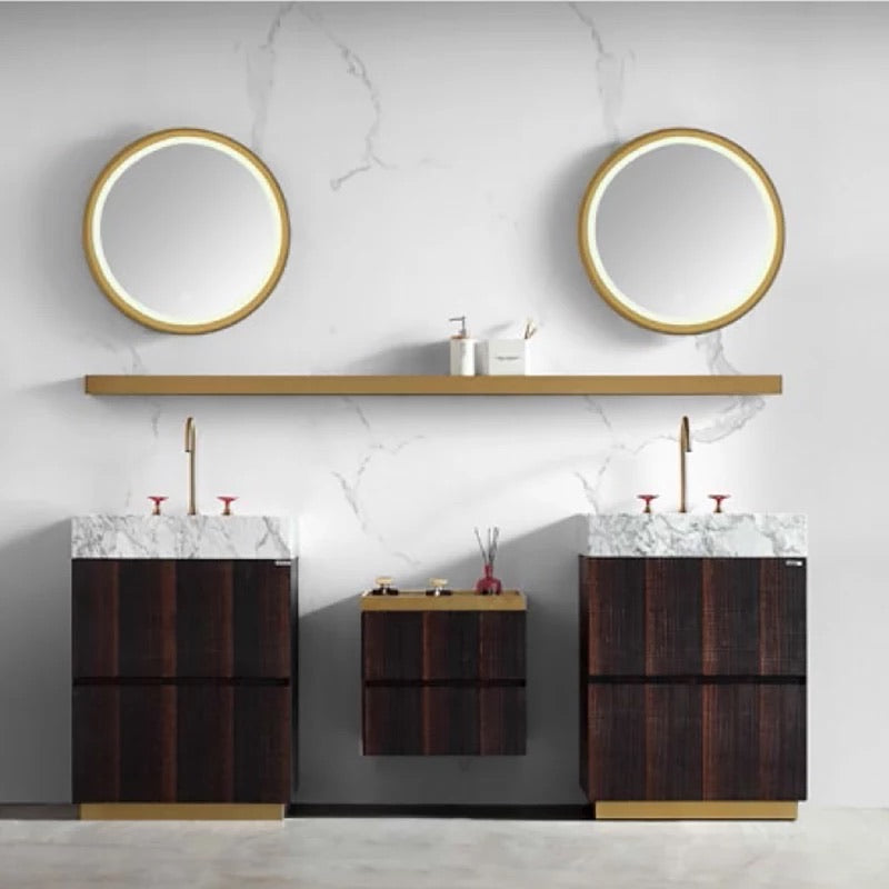 73’ 	 Luxury Style Solid Wood Calacatta Marble Bathroom Vanity