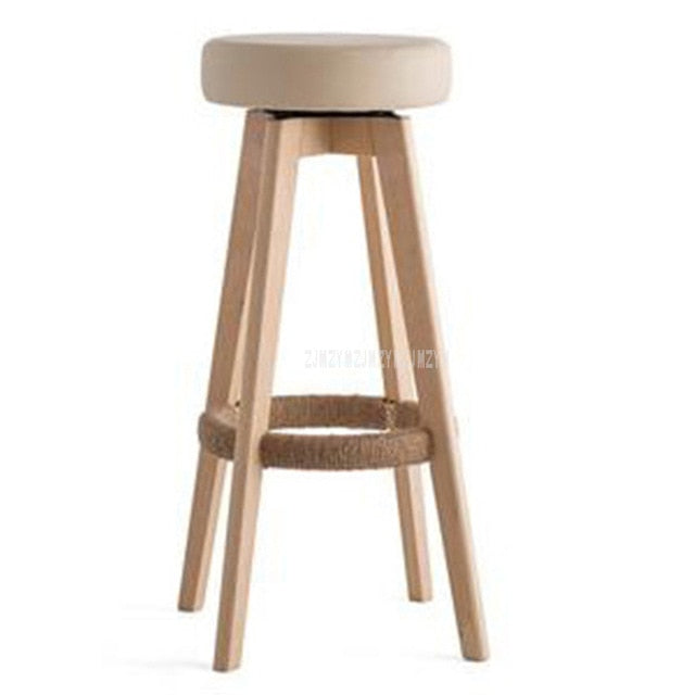 Wooden Swivel Bar Stools