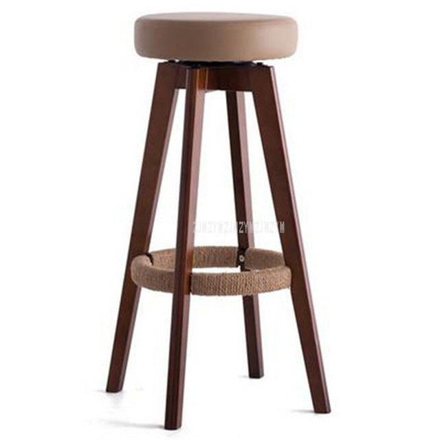 Wooden Swivel Bar Stools