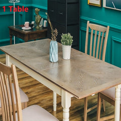 Furgle Christmas Wood Dining Table Set of 5Pcs Dining Chair