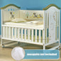 Larger Size Wood Baby Crib, can Convert to Elder Kids Bed, 124*68*105cm, Multifunctional Newborn Cot can Joint With Adult Bed