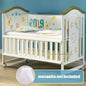 Larger Size Wood Baby Crib, can Convert to Elder Kids Bed, 124*68*105cm, Multifunctional Newborn Cot can Joint With Adult Bed