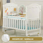 Multifunctional Wood Infant Crib, can Combine With Adult Bed, 106*64*98cm, can Extend to 150cm Length, White Baby Crib