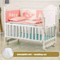 Multifunctional Wood Infant Crib, can Combine With Adult Bed, 106*64*98cm, can Extend to 150cm Length, White Baby Crib