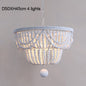 Large/White/wood chandelier beaded light modern/nordic/kitchen/french chandelier lighting in hallway/living room/foyer 8 lights