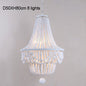 Large/White/wood chandelier beaded light modern/nordic/kitchen/french chandelier lighting in hallway/living room/foyer 8 lights