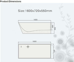 Marcella Solid Surface Stone Bathtub Artificial Stone Bathtub