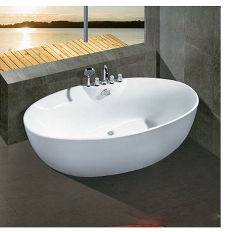 Modern Acrylic Classic Oval European Style Bathtub