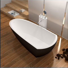 Solid Surface Stone Approval Bathtub Rectangular Freestanding Corian Matt Tub