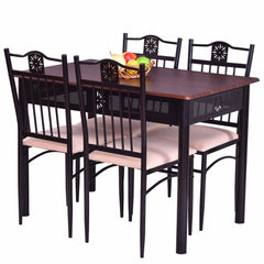 5 Piece Wooden Kitchen Dining Set