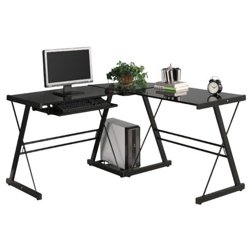 L-Shape Computer Desk Office Home Corner Desk Workstation PC Laptop Work Table