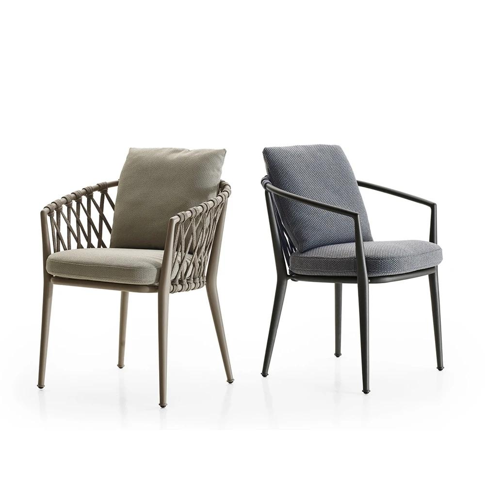 modern designer rope sofa rust resistant patio aluminium outdoor garden furniture